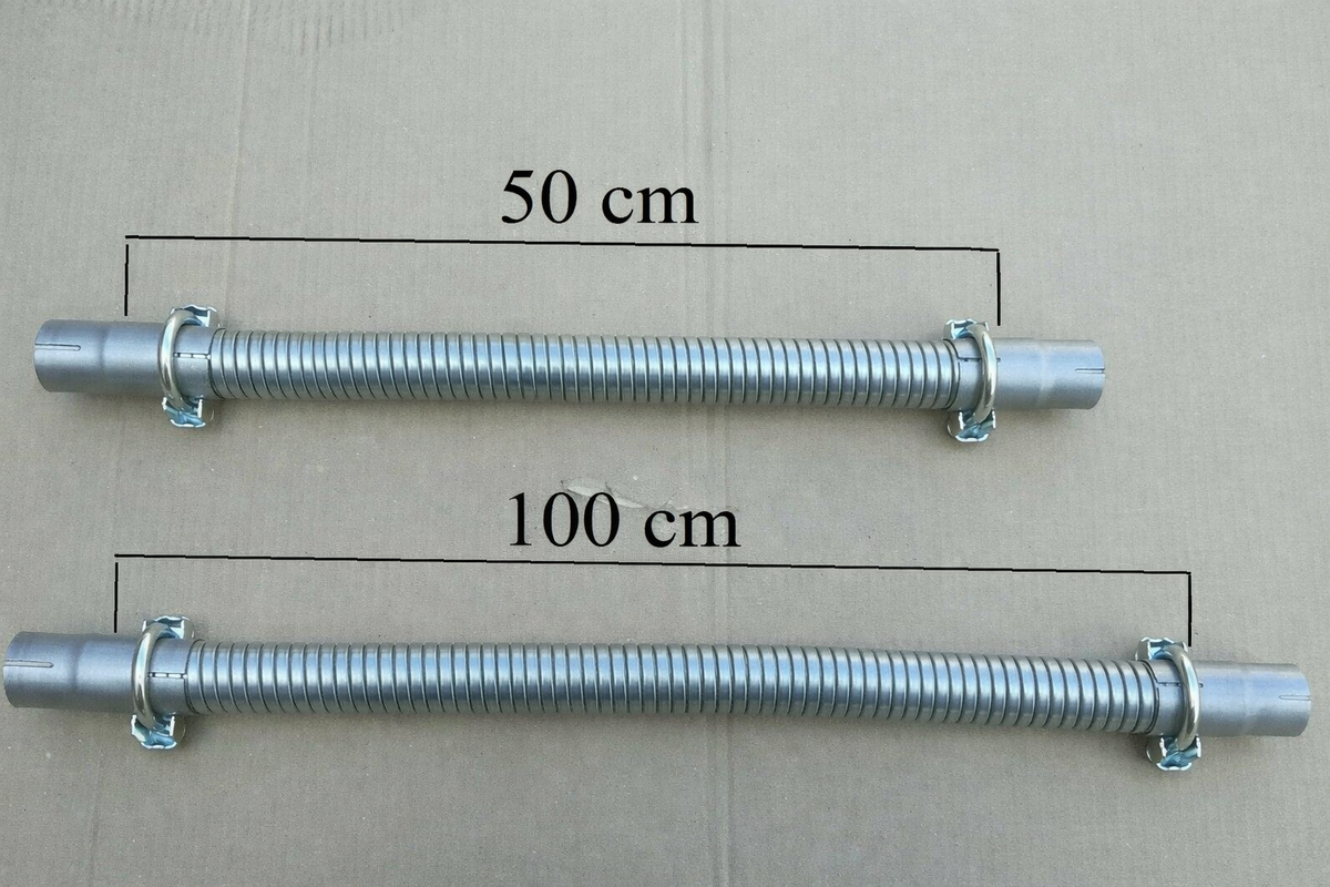 Tubo flessibile acciaio zincato con terminali in acciaio alluminato