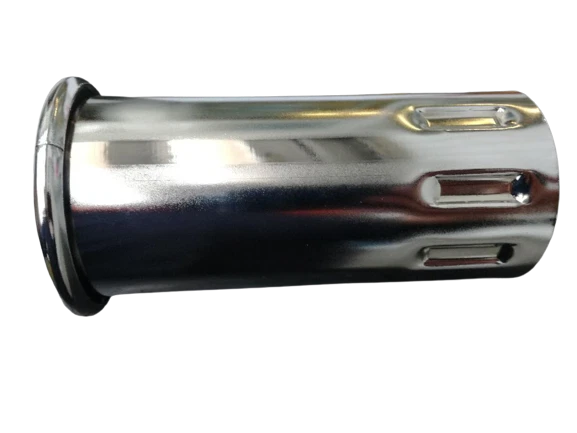 Terminale di scarico dritto cromato